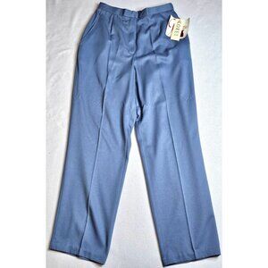 NWT Vintage Koret Womens Size 12 French Blue Trousers Soft Polyester Grandmacore